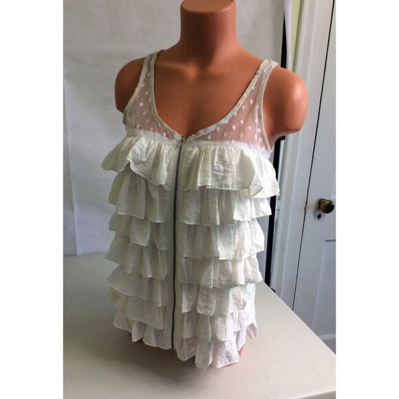 YA Los Angeles Ruffle Blouse Womens Small - Picture 2 of 5